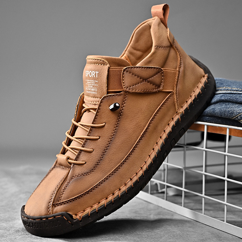 Men'S Shoes Size 42 In Us - รองเท้าหนังทำมือสำหรับผู้ชาย รองเท้าสวมลำลอง รองเท้าหนังระบายอากาศ รองเท้าผู้ชายแบบแบน รองเท้าแฟชั่น รองเท้าแบบม็อคคาซิน