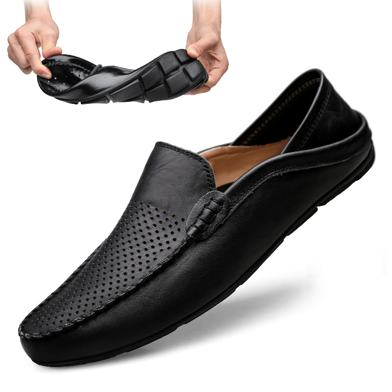 Boat Shoe Leather - รองเท้าหนังนิ่มรองเท้าลำลองผู้ชายระบายอากาศได้ดีสำหรับฤดูร้อนรองเท้าแบบสวมบนเรือรองเท้าหรูหราแบรนด์อิตาลีสำหรับบุรุษโลฟเฟอร์ขับรถขนาด37-47