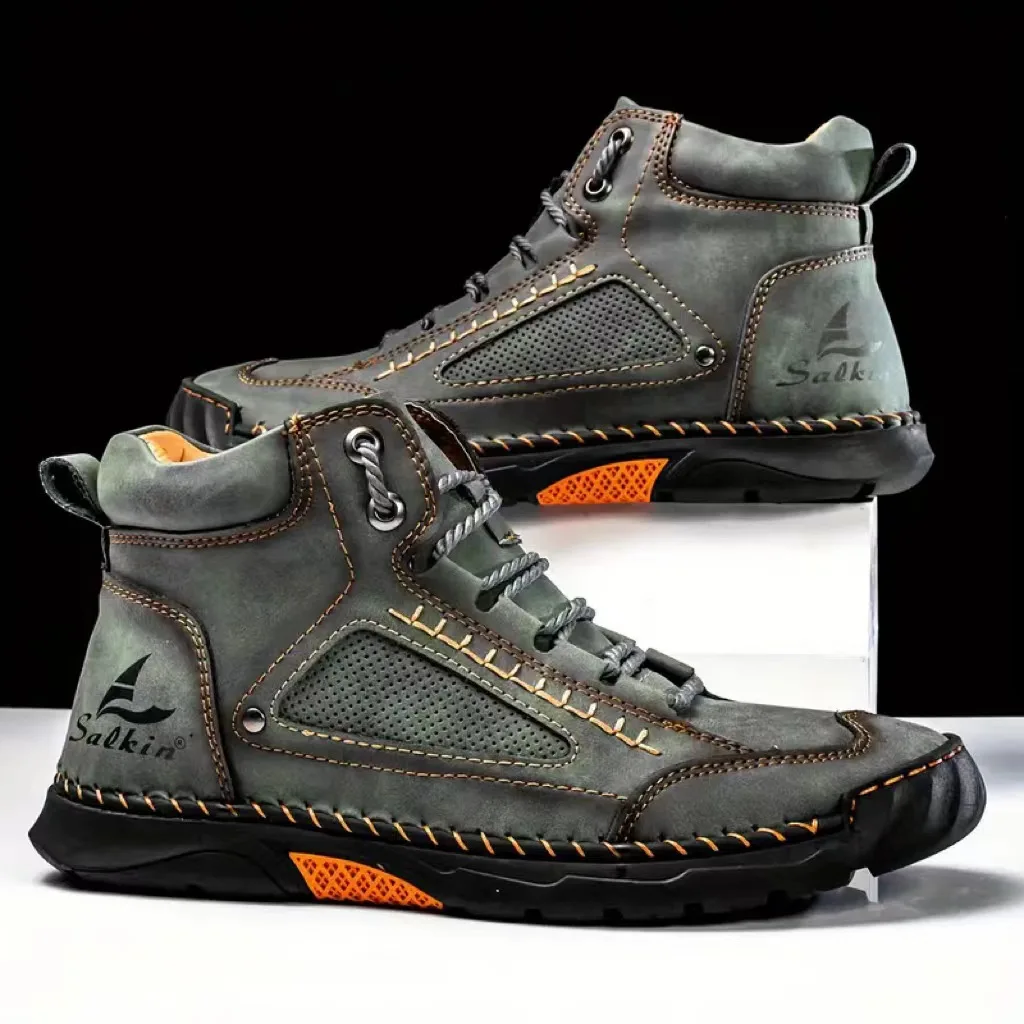 Men'S Shoes Cole Haan - รองเท้าบูทผู้ชายเย็บมือ ไซส์ใหญ่ รองเท้าลำลอง สวมใส่สบาย รองเท้าบูทข้อเท้าแบบนุ่ม รองเท้าบูทกันลื่นสำหรับกิจกรรมกลางแจ้ง