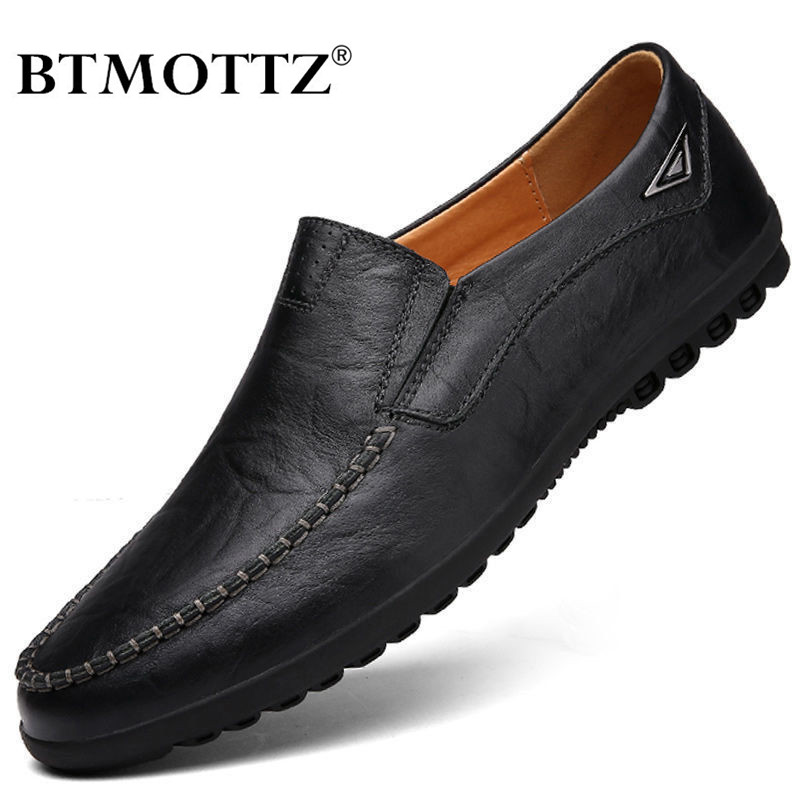 Boat Shoe Leather - ของแท้หนังผู้ชายรองเท้าสบายๆยี่ห้อ Soft อิตาเลี่ยน Men Loafers รองเท้าแตะ