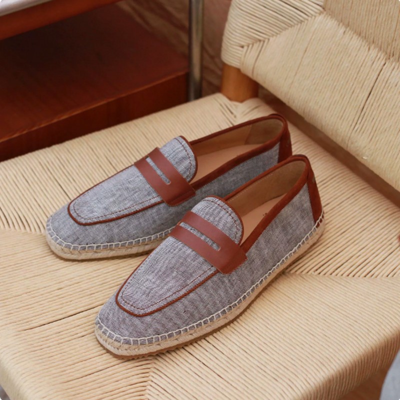 Boat Shoe Leather - รองเท้าโลฟเฟอร์ลำลองสไตล์วินเทจ หนังแท้ ลายสก็อต สำหรับผู้ชาย