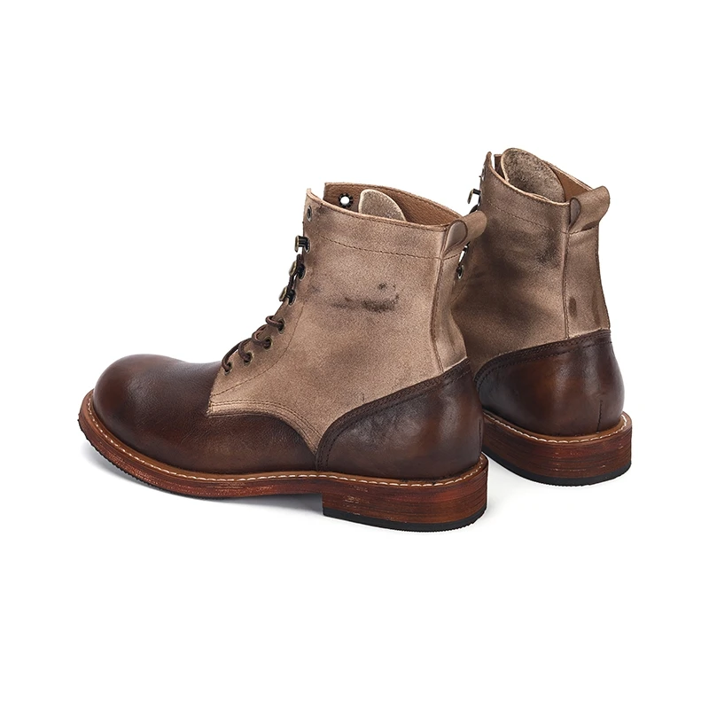 รองเท้าบูทหนังวัวแท้สไตล์วินเท - Men'S Shoes Low Top บทวิจารณ์และราคา