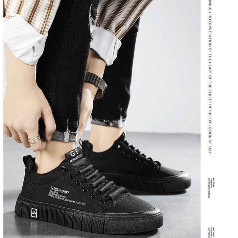 รองเท้าผ้าใบผู้ชายพื้นหนา ทรงเ - Men'S Shoes Low Top บทวิจารณ์และราคา