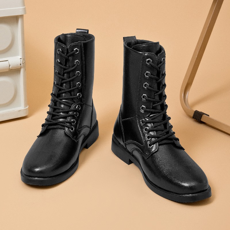 รองเท้าบูทหนังหุ้มข้อสูง รองเท - Men'S Shoes Low Top บทวิจารณ์และราคา