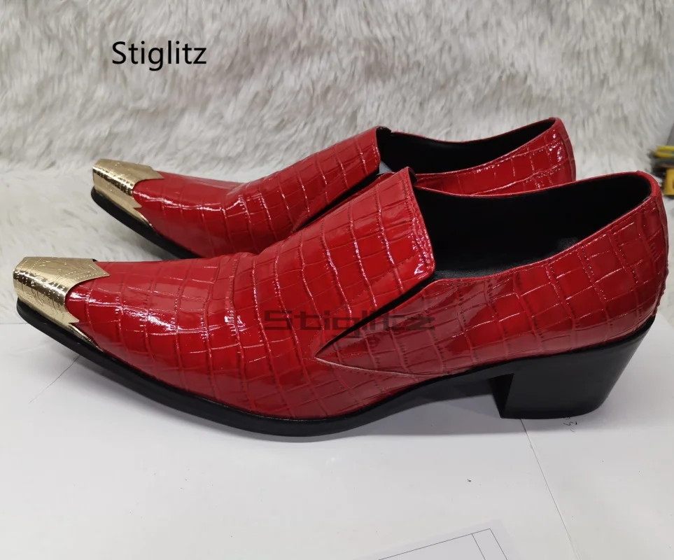 รองเท้าหนังแก้วสีแดงสำหรับผู้ช - Men'S Shoes Size 42 In Us บทวิจารณ์และราคา