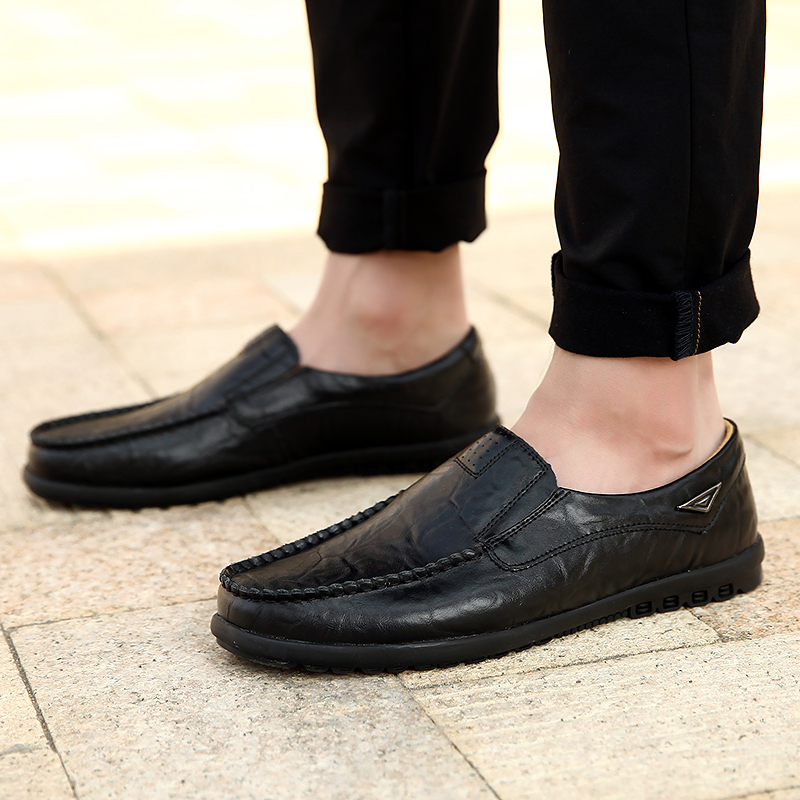 ของแท้หนังผู้ชายรองเท้าสบายๆยี - Boat Shoe Leather บทวิจารณ์และราคา