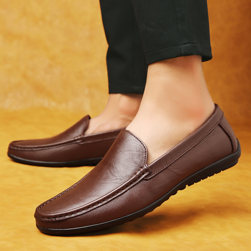 รองเท้าหนังผู้ชายคุณภาพสูงสำหร - Boat Shoe Leather บทวิจารณ์และราคา